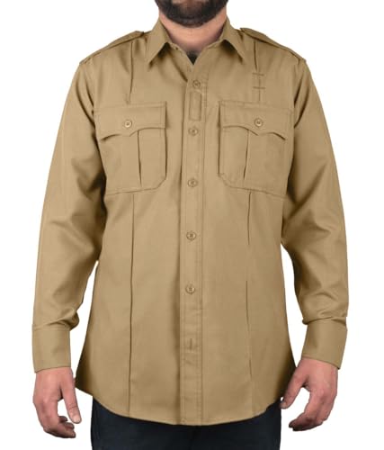 Image of First Class 100% Polyester Long Sleeve Zippered Uniform Shirt
