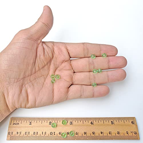 Image of 6mm Rondelle Peridot Glass Beads for Jewelry Making, 720pcs Faceted Briolette Crytal Spacer Beads for Bracelet Necklace Earring