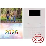 Calendario magnético 2026 personalizado con foto, logo y/o texto · Incluye imán con faldilla · Calendario Horizontal mensual de Enero a diciembre · Tamaño 15x10cm · Incluye festivos y santoral (10)