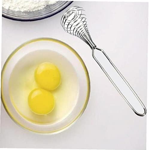 TOSSPER Manual Egg Beater Spring Coil Wire Whisk Stainless Steel Kitchen Tools Frother Foamer Coffee Stirrer Muddler