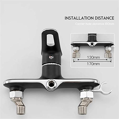 Bidet noir robinet de douche laveuse wc mitigeur eau chaude froide - 5