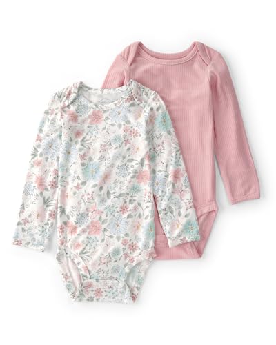 Carter's Girl PurelySoft 2-pack Long Sleeve Bodysuit, Garden Print, 6M