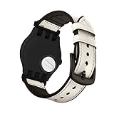 【Choix Élégantes】Sangles de rechange pour Swatch 20mm bracelet avec un choix de 6 couleurs de bracelets vous pouvez assortir votre bracelet de fitness en fonction de votre robe, de l'occasion et de votre humeur quotidienne. Bracelets vintage pour Swatch 20mm sangle en cuir est classique et élégance, convient à toutes les occasions et donnant un joli look professionnel.