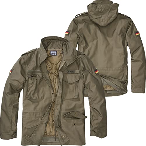 BWuM Feldjacke M65 + Patch & Flaggen, Größe:XL, Farbe:Oliv BWuM Feldjacke M65 + Patch & Flaggen, Größe:XL, Farbe:Oliv