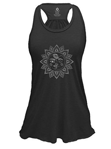 CLOYA Flowy Triblend Racerback Tank (L, Black 2)