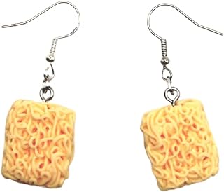 Instant Noodle Earrings | Ramen Japanese Style | Fun Food Charms | Cute Realistic Jewelry | Handmade Resin | Pho Pasta | Gift for Kids Women