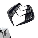 Foelony 2 PCS Side Vent Trim, Fashion Style Car Fender Sticker, Self-Adhesive Sporty Spoiler Decorative Decal, Anti-Collision Side Mudguard Air Wing Vent Trim, Universal Accessories for Cars (Carbon)