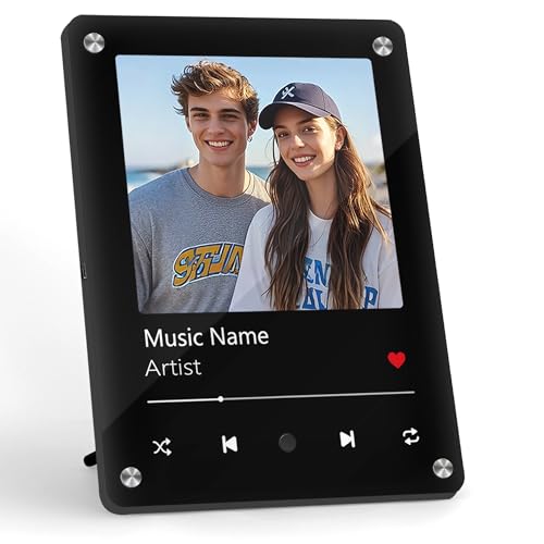 GMDLSK Personalisiertes Spotify Musikdisplay mit Foto &ndash; Tippen zum Abspielen Ihres Lieblingssongs &ndash; Einzigartiges Geschenk f&uuml;r Paare, Freundin & Freund zu Valentinstag, Jahrestag & Geburtstag