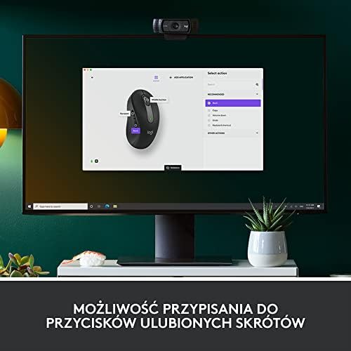 Logitech Signature M650 L myszka bezprzewodowa Bluetooth dla dużych dłoni, ciche przyciski, personalizowalne przyciski boczne, kompatybilność z wieloma urządzeniami - Szary