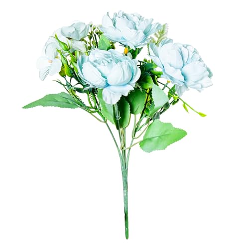 Bouquets de fleurs en polyester bleu ciel DRW sans entretien - 2