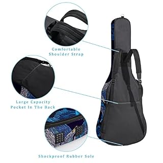 Whales and Lighthouse Boat Housse rembourrée imperméable Oxford pour guitare avec bandoulière réglable - Les Beatles, Paul McCartney, John Lennon, RIngo Starr, George Harrison Whales and Lighthouse Boat Housse rembourrée imperméable Oxford pour guitare avec bandoulière réglable – Image 3
