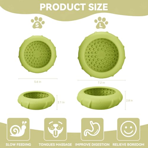 Image of Dog Lick Bowl, Bestalk Wobbly Freeze Bowl Enrichment Feeder for Dogs, Anxiety Relief Lick Mat Puzzle Toy for Distraction, BPA Free Silicone, Dishwasher Safe(Green,S)