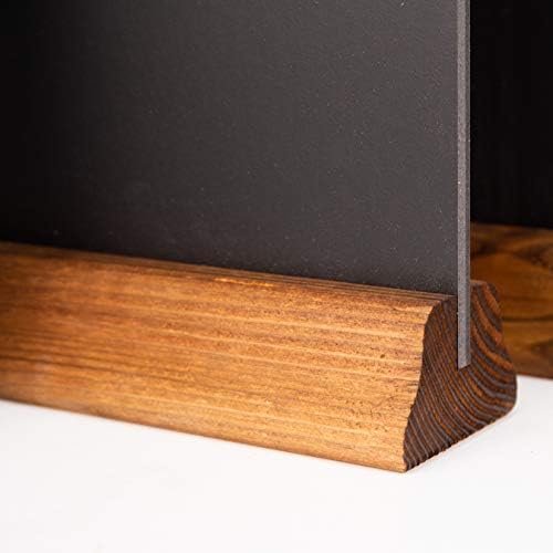 Chalkboards UK WC124FP A4 Table Top Chalkboards with Plinth (Pack of 5), Wood, Rustic Brown, 36 x 24 x 22 cm