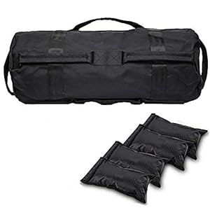 900D Oxford-Gewebe, strapazierfähig, Fitness, Yoga, Workout, Gewichtheben, verstellbarer Sandsack mit 4 Innentaschen, 18.1 kg, verstellbares Gewicht, Sandsack, Fitnessstudio, Personal Trainer
