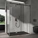 Produktbild doporro Duschkabine mit Schiebetür Eckdusche 80x130x195cm Duschabtrennung schwarz 8mm ESG-Sicherheitsglas Klarglas inkl.Nano-Beschichtung Ravenna19