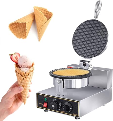 Máquina eléctrica para hacer rollitos de huevo crujientes, panqueques, conos de helado y control de tiempo para uso doméstico en restaurantes,Single-head