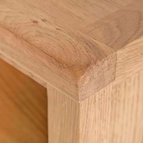 Surrey Oak Mini Bookcase for Living Room or Childrens Bedroom | Roseland Furniture Small Compact Solid Wooden Book Shelves with Wax Finish