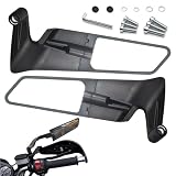 FENGCHUANG 1 Paire Rétroviseurs Universels pour Moto avec Pièce de Connexion pour Tournevis 22 x 8.5cm   Rétroviseur Rotatif Rétroviseurs Moto   Réglable Rétroviseur Latéral pour Scooter Moto Quad ATV