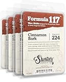 Shortie's Candle Company Cinnamon Bark Wax Melts Bulk Pack - Formula 117-4 Highly Scented 3 Oz. Bars (12 Oz. Total) - Made with Essential & Natural Oils - Bakery & Food Air Freshener Cubes Collection