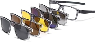 Five-lens magnetic clip-on eyewear set