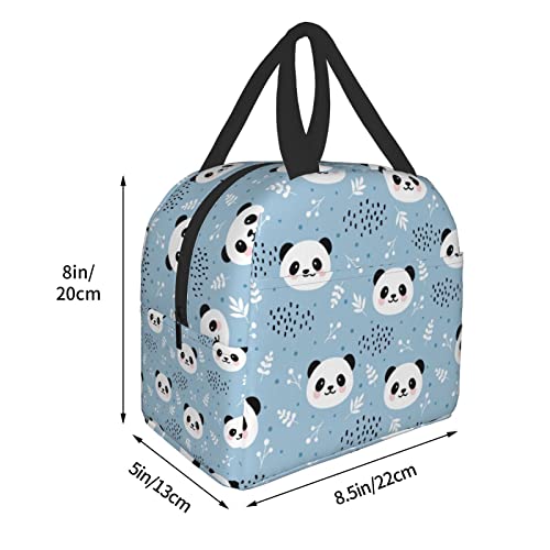 Uyeugv Panda Lunch Bag Box For Women Teens Girls Boys Kids Reusable Insulated Personalized Lunch Bags Stylish Aesthetic For School Work Picnic #TOP3