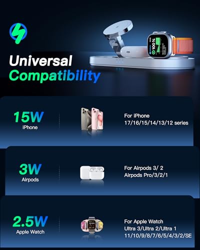 Wireless Charging Station for Apple Devices