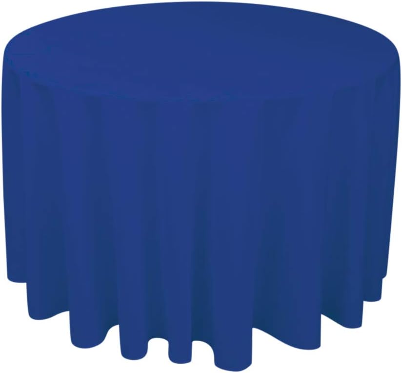 Chancery Chair CoversRoyal Blue Round Tablecloth 90” inch Linen Banquet Poly Seamless Cloth for Restaurant, Dining, Birthday, Restaurant, Party, Wedding