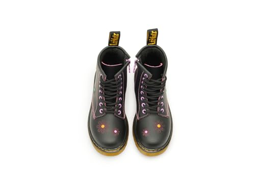 Image of Dr. Martens Unisex Kids 1460 J (Little Kid /Big Kid), Black /Dusty Rose, 4, Medium, Big Kid