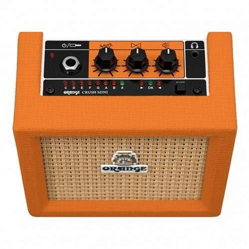 Orange Amplification Crush Mini 3-Watt Battery Powered Guitar Combo Amplifier Bundle W/ 2 Batteries & Liquid Audio Polishing Cloth (4 Items) #TOP2