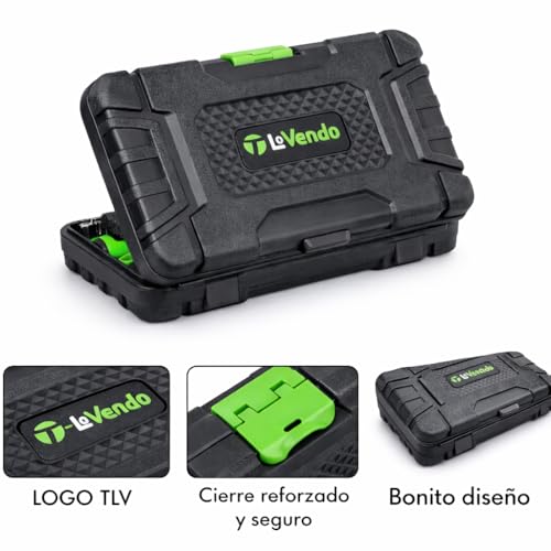 Miniatura 9 de Maletín De Herramientas Completo Profesional De 130pcs Tamaño Pequeño Ideal Coche Con Juego De Llaves De Vasos, Puntas De Destornillador Y Carraca Cromo Vanadio