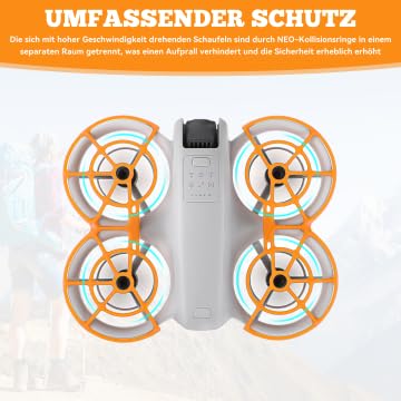 Protezione Elica Per Drone DJI Neo - Anello Anti-collisione In TPU Arancione (2 Pezzi, 6g) - 4