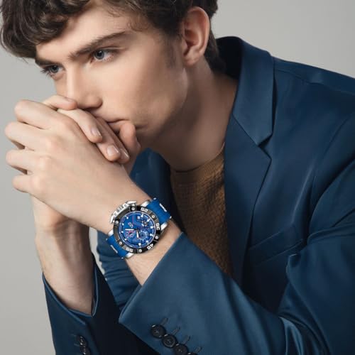 Image of LIGE Unique Mens Wristwatch Fashion Multifunction Chronograph with Calendar Quartz Analog Watch Waterproof Outdoor Sport Watch for Men Casual