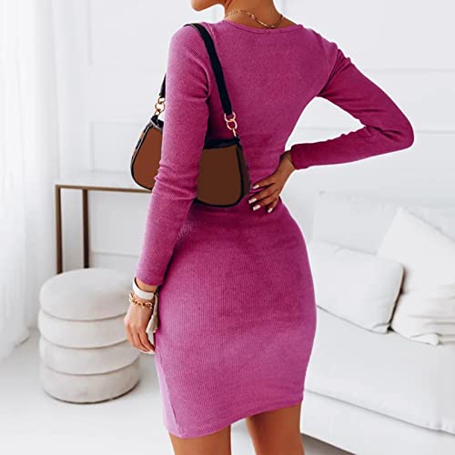 Dgmbbx Women's Dress Polka Dot Floral Print Long Sleeve Crewneck Fishtail Ruffle Hem Short Mini Dresses Women's Casual Ruffle Hem Solid Wrap Dress Spaghetti Strap Front Tie Knot Short Dresses #TOP2