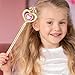 Chargol Angel Scepter Wand Princess Costume Wand (Gold-Pink)