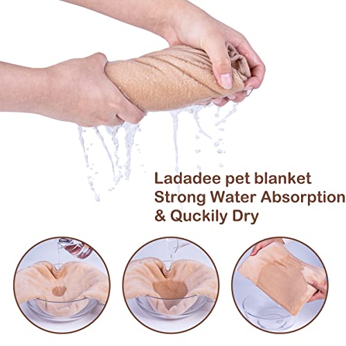 Ladadee 12 Pack Guinea Pig Cage Blanket, Fleece Rabbits Hamster Cages Liners, Guinea Pig Washable Pee Pads Bedding Mat Blankets, Small Animals Pets Puppy Kitten Bed Liner Accessories-11.8 * 11.8In #TOP4