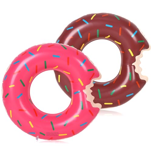 Jostift 2 Stück Schwimmring Kinder, 70cm Aufblasbarer Donut Schwimmreifen...