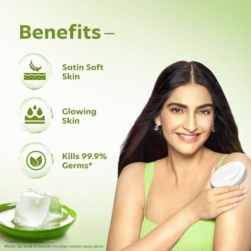 Image of Vivel Aloe Vera Bathing Soap with Vitamin E for Soft Glowing skin, 1200g (150g - Pack of 8), Soap for Women & Men, For All Skin Types