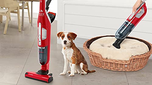Bosch Flexxo Serie | 4 ProAnimal - Aspirateur rechargeable 2 en 1 sans fil : aspirateur balai et aspirateur de table, avec accessoires pour poils d'animaux, aspire différents types de sol, rouge - Image 6