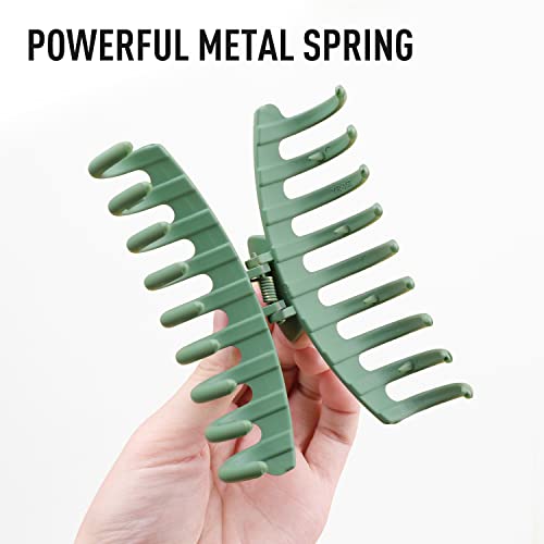Dr. Pure Hair Claw Clips, Hair Clips For Women Girls, 6 Pack 4.3 Inch Large Matte Non-Slip Jumbo Hair Claw For Thin Thick Curly Hair Strong Hold Hair Styling Accessories #TOP1