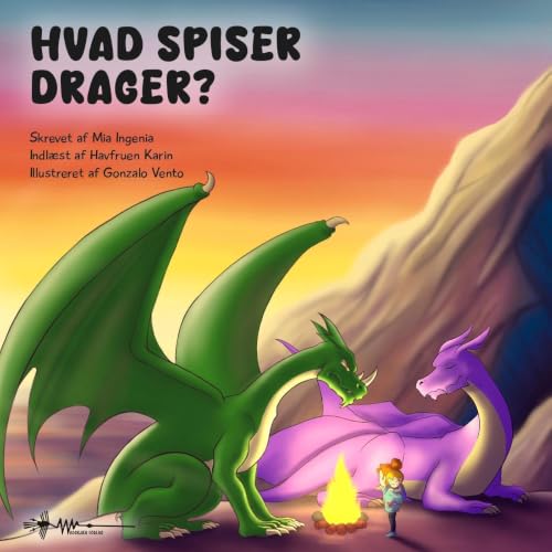 Diseño de la portada del título Hvad spiser drager?