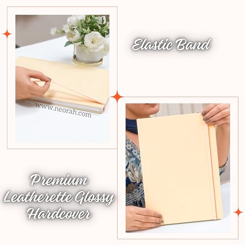 Image of NEORAH - A4 Dot Grid Notebook - Dotted Journal - 160 Pages- 110 GSM- (29.7 cm x 21.0 cm) - 2026 Office Notebook, Hardcover - Planner - Completely Handmade, BUJO, Diary for women and men-AFTERGLOW