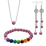 Joyas de chakras: la pulsera 7 Chakras tiene cuentas de 7 colores que representan los 7 chakras, así como una cuenta del Árbol de la Vida; puedes elegir el color principal del conjunto siguiendo el sistema de chakras o simplemente seleccionar tu favorito
