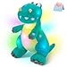 Houwsbaby LED Glowing Night Light Dinosaur Stuffed Animal Soft Plush Toy Hugging Gift for Kids Boys Girls Decoration Holiday Christmas,12.5'' (Green)