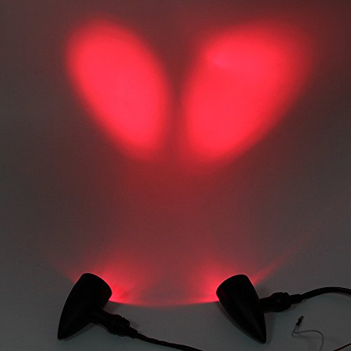 image for Oumurs 1 Pair Universal 20 LEDs Motorcycle Red Bullet Brake Stop Runni