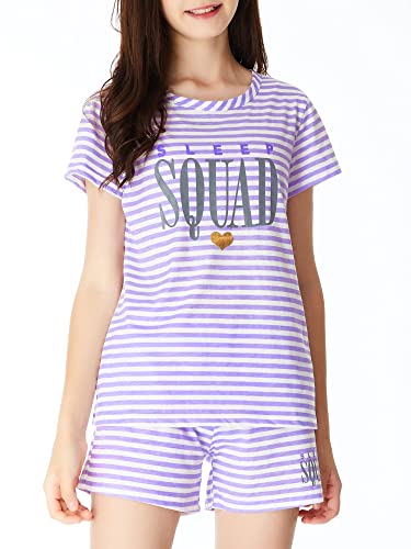 Cozchique Summer Pajamas for Girls – Stripe & Glittering Heart PJS Pal Cute Jammies Set Big Kids Size 4T-182