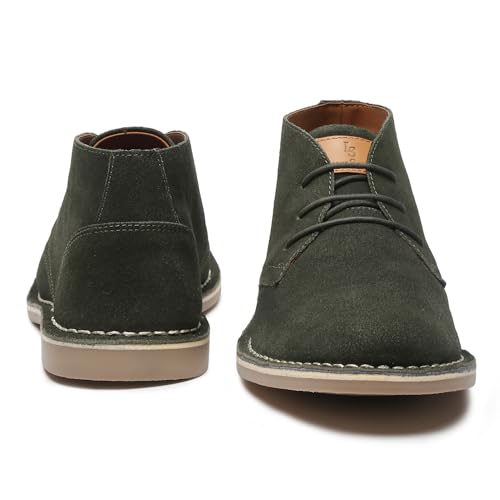 Image of LOUIS STITCH Suede Leather Chukka Boot for Men | High Ankle Casual Office & Trekking Shoes | Hiking Boot | Stitch Down Desert LSSD