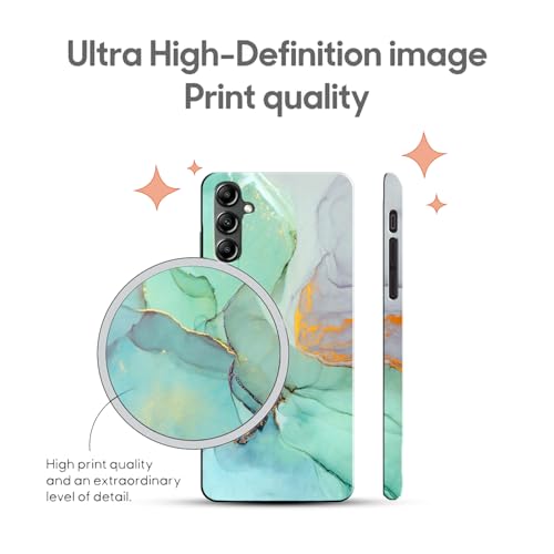 Image of COLORflow Back Cover Compatible with Samsung Galaxy A14 5G / 4G | Beautiful Green Marble | Designer Printed Hard CASE Bumper Back Cover Compatible with Samsung Galaxy A14 5G / 4G