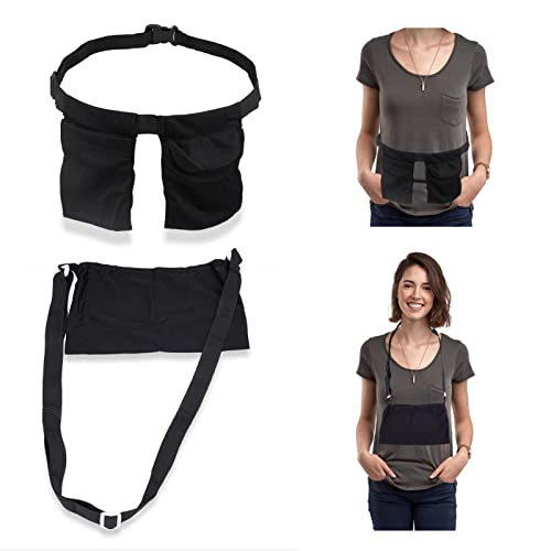 AMIJOUX Soporte de Drenaje para Mastectomía, Bolsa de Drenaje de Mastectomía con Bolsa de Ducha Bolsillos de Drenaje Móviles Elástico para la Recuperación Posterior A la Mastectomía, Abdominoplastia Cover