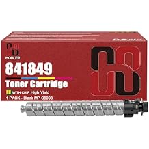 MP C6003 Toner Cartridges Compatible for Ricoh 841849 841852 841851 841850 Toner Cartridge Work for Ricoh MP C6003 C4503 C5503 C4504 C5504 C6004 C6503 Printers 1 Black Pack