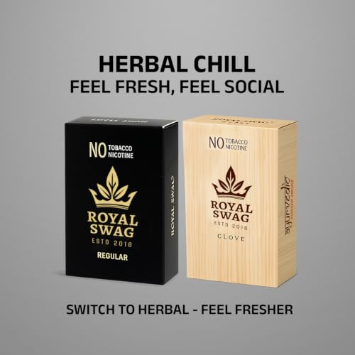 Image of ROYAL SWAG Regular And Clove Flavour Wellness Sticks 10 Sticks Each Pack of 2 Boxes Ayurvedic Herbal Blend Wellness Sticks